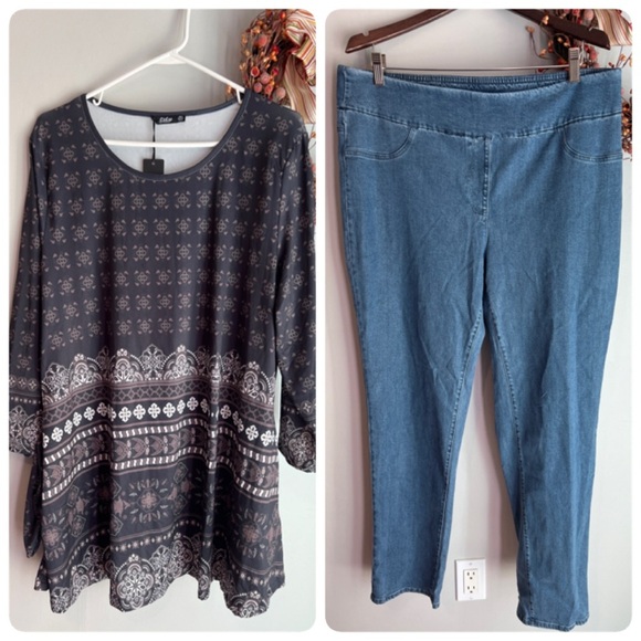 92. Boho Chic Casual Plus Size Fashion Set - Picture 2 of 2